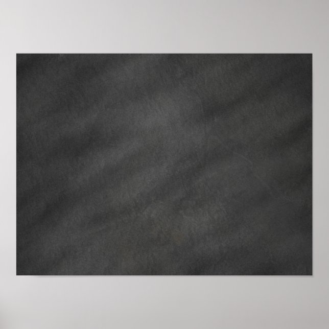 Chalkboard Background Grey Black Chalk Board Blank Poster (Front)