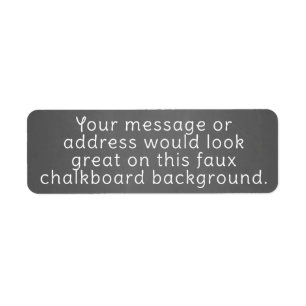 Chalkboard Background Template Return Address Label