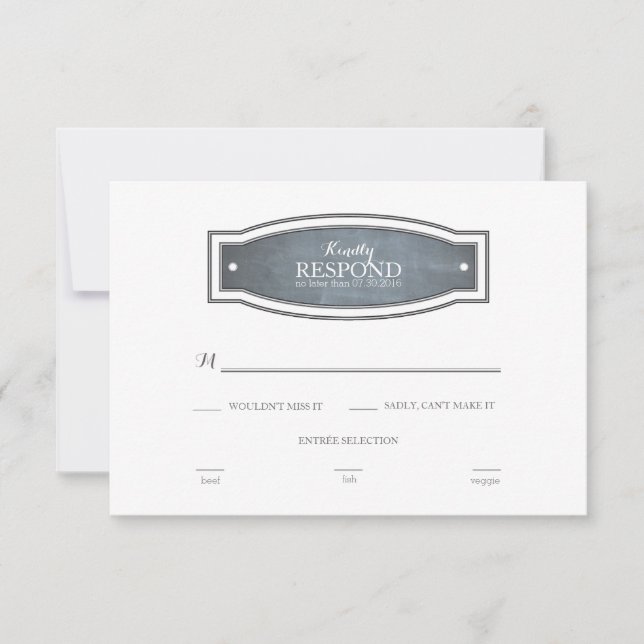 Chalkboard Badge Response Card (Front)