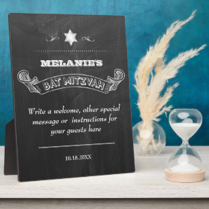 Chalkboard Bat Mitzvah Plaque
