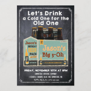 Chalkboard Beer Invitation