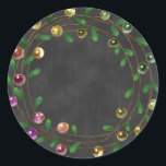 Chalkboard Berry Wreath Sticker<br><div class="desc">Chalkboard Berry Wreath Sticker</div>