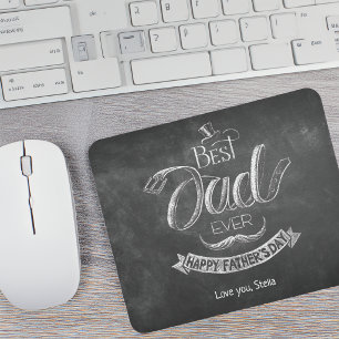 Chalkboard Best Dad Ever Father's Day Personalised Mouse Pad