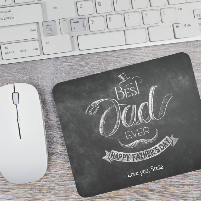 Chalkboard Best Dad Ever Father's Day Personalized Mouse Pad (Chalkboard Best Dad Ever Father's Day Personalized Mouse Pad)