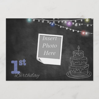 chalkboard birthday invitation