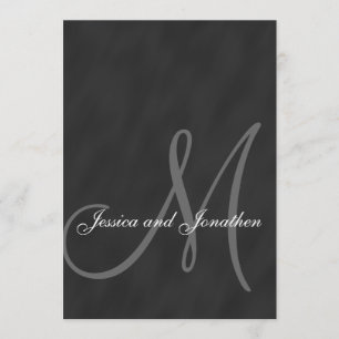 Chalkboard Black and White Wedding Invitation
