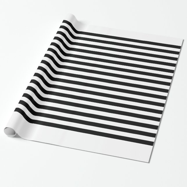 Chalkboard - Black / White Wrapping Paper (Unrolled)