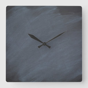 Chalkboard Blackboard Background Retro Style Square Wall Clock