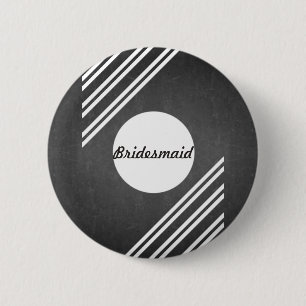 Chalkboard Blackboard Bridesmaid 6 Cm Round Badge