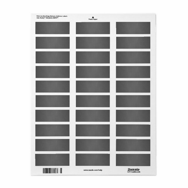 Chalkboard Blank Custom Return Address Label (Full Sheet)