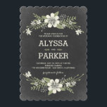 Chalkboard Blooms Wedding Invitations<br><div class="desc">Matching items available. Visit our store at BERRYBERRYSWEET.COM for more options. 

 Design © Berry Berry Sweet Designs</div>