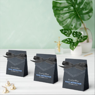 Chalkboard Blue Bar Mitzvah Favour Box