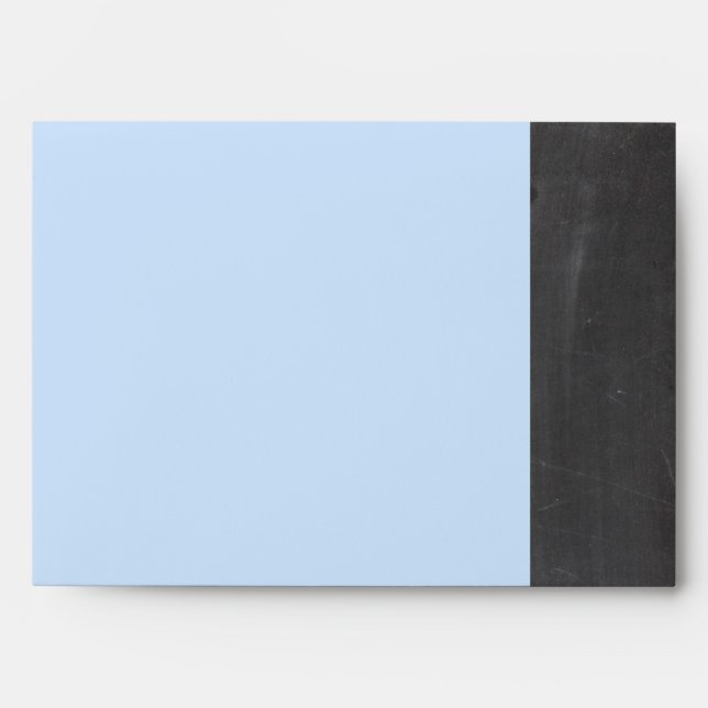 Chalkboard Blue Wedding Envelope (Front)