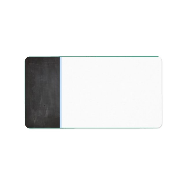 Chalkboard Blue Wedding Mailing Label (Front)