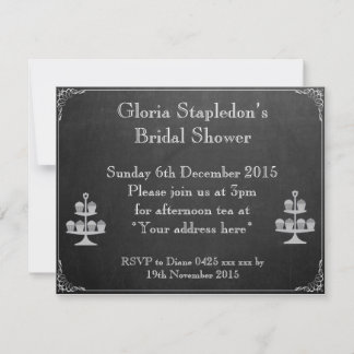 Chalkboard Bridal Shower Invitation