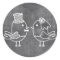 Chalkboard Bride and Groom Love Birds Stickers