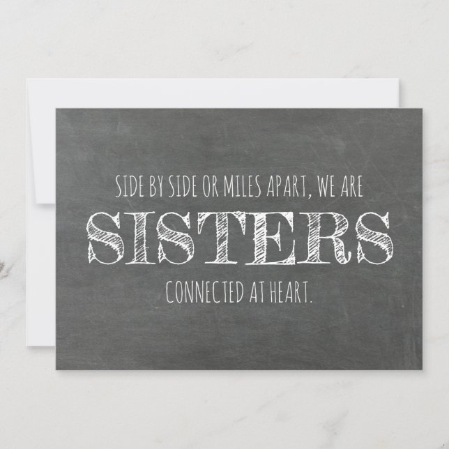 Chalkboard Bridesmaid / Maid of Honour Proposal Invitation (Front)