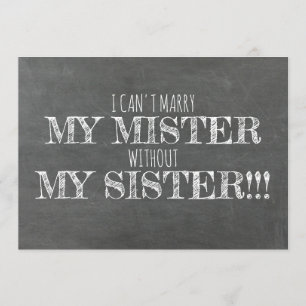 Chalkboard Bridesmaid / Maid of Honour Proposal Invitation