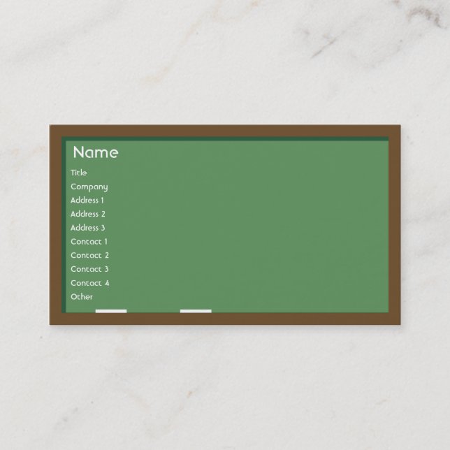 Chalkboard - Business Card (Front)