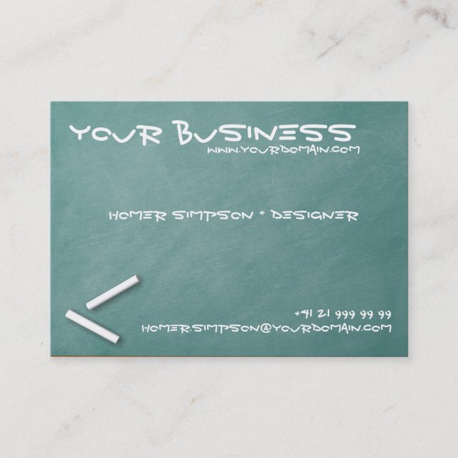 Chalkboard Business Card (Front)