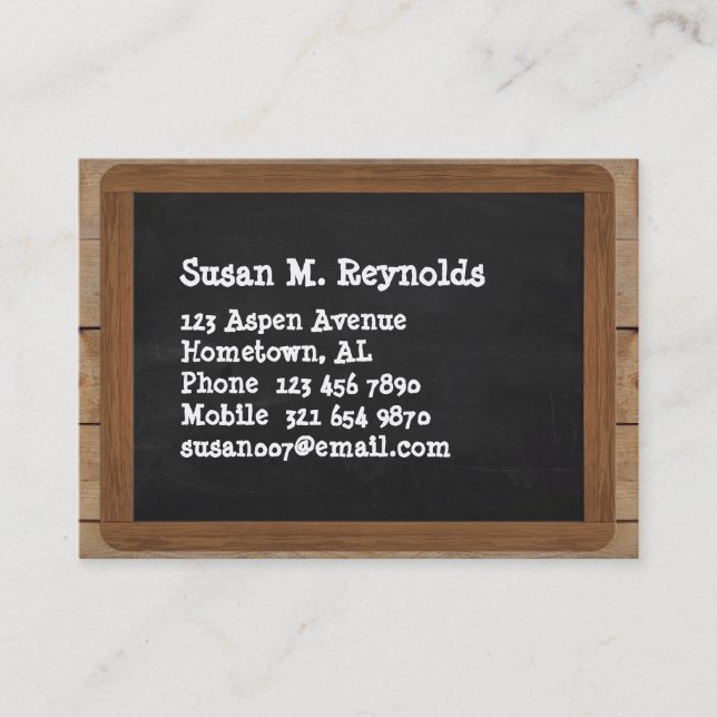 Chalkboard Business Card (Front)