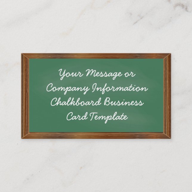 Chalkboard business Card Template (Front)