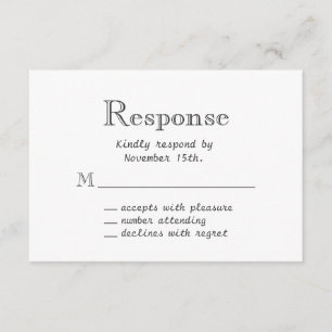 Chalkboard Butterflies RSVP Card