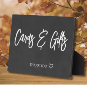 Chalkboard Cards and Gifts sign Tabletop Plaque 