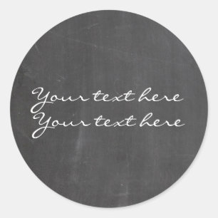 Chalkboard Chalk 2 Custom Party Favour Stickers