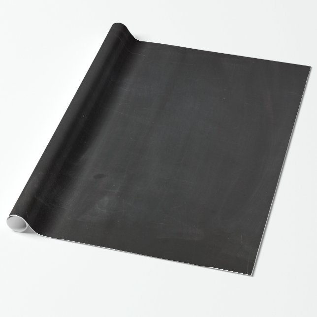 Chalkboard Chalk Black Board Teach Wrapping Paper (Unrolled)