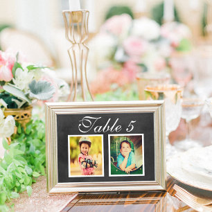Chalkboard Childhood Photo Table Number Card
