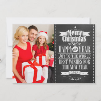 Chalkboard Chrismas New Years | Holiday Photo Card