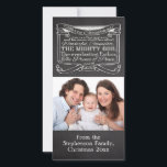 Chalkboard Christian Christmas Holiday Card<br><div class="desc">One picture, with cool blackboard and chalk effect and a great Christmas Bible Passage. Personalise this Christmas Bible Verse item with Passage Scripture from Isaiah 9:6... unto us a Son is given: and his name shall be called Wonderful, Counsellor, THE MIGHTY GOD, The everlasting Father, The Prince of Peace. ~Isaiah...</div>