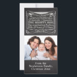 Chalkboard Christian Christmas Holiday Card<br><div class="desc">One picture, with cool blackboard and chalk effect and a great Christmas Bible Passage. Personalise this Christmas Bible Verse item with Passage Scripture from Isaiah 9:6... unto us a Son is given: and his name shall be called Wonderful, Counsellor, THE MIGHTY GOD, The everlasting Father, The Prince of Peace. ~Isaiah...</div>