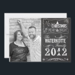Chalkboard Christmas Cards Holiday Custom Photo<br><div class="desc">Chalkboard Custom Christmas Holiday Photo Greeting Cards. These beautiful and classy chalkboard holiday photo cards are great for all your Christmas mailings. Add your family photo on the side and customise your text for that perfect greeting. Black and white in colour and oh so fun with various typography.</div>