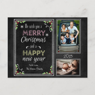 Chalkboard Christmas Collection Holiday Postcard