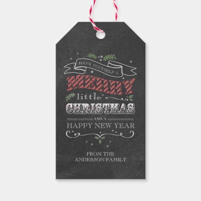 Chalkboard Christmas Gift Tags (Front)