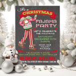 Chalkboard Christmas Pajama Party Invitations<br><div class="desc">Chalkboard Christmas Pajama Party Invitations Super cute for the Holidays,  this Christmas party is for adults or kids that have a pajama theme. Features Santa pj's and reindeer slippers,  fun fonts and banners all on a chalkboard background. Hand drawn illustration by McBooboo's.</div>