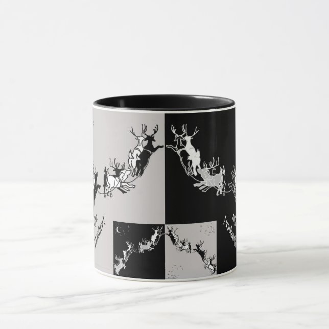Chalkboard Christmas Reindeer Mug (Center)