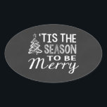 Chalkboard Christmas Sticker<br><div class="desc">Chalkboard Christmas Sticker with Tis the Season to be Jolly</div>