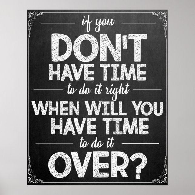 Chalkboard Classroom Poster (Front)