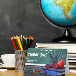 Chalkboard Classroom Teacher Appreciation Thank You Card