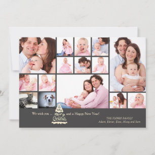 Chalkboard Collage Christmas Photo Card