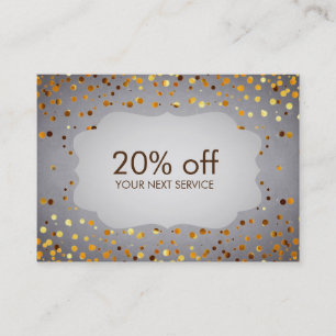 Chalkboard Confetti Coupon Card Voucher Discount