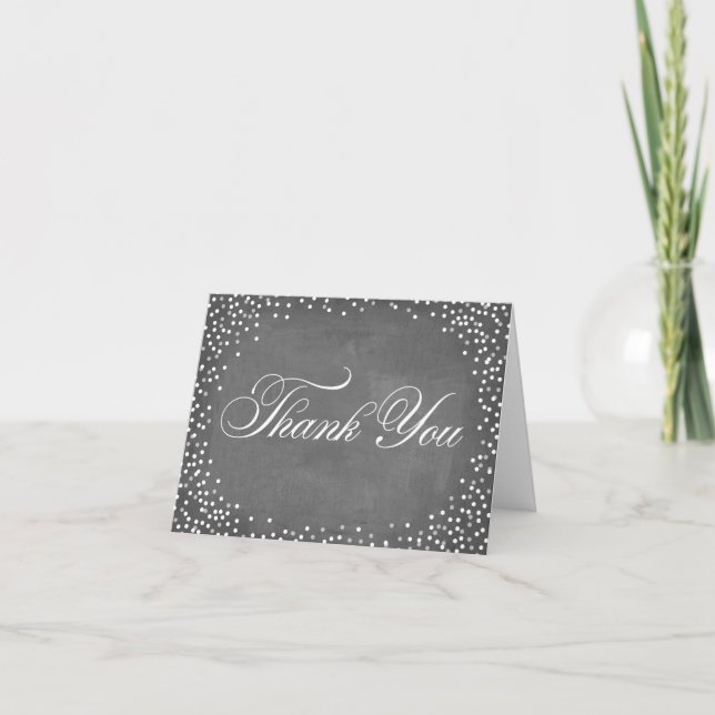 Chalkboard Confetti Thank You (Front)