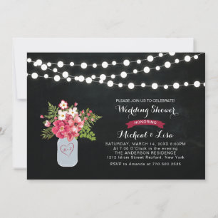 Chalkboard Couples Wedding Shower Invitation