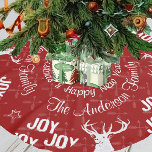 Chalkboard Crossed Arrow Deer Christmas Brushed Polyester Tree Skirt<br><div class="desc">Rd and White Crossed Arrow Red Deer Christmas or any custom colour - just click customise</div>