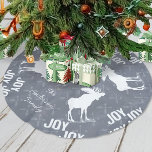 Chalkboard Crossed Arrow Moose Christmas Brushed Polyester Tree Skirt<br><div class="desc">Cute Rustic Animal Crossed Arrow Woodland Moose Christmas Tree Skirt.  Perfect for the Festive Fun Forest Christmas Winter Decor Theme.</div>