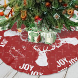 Chalkboard Crossed Arrow Moose Christmas Brushed Polyester Tree Skirt<br><div class="desc">Crossed Arrow Pattern Deep Red Wine and White Red Moose Christmas or any custom colour - just click customise to change colour in design tool.</div>