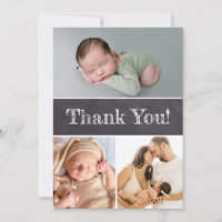 Chalkboard Custom Multiple Photos Baby boy Shower